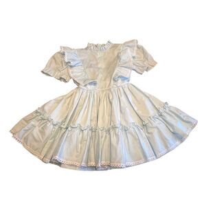 Vintage Martha’s Miniature we’re fussy blue lace trim pageant costume dress 6